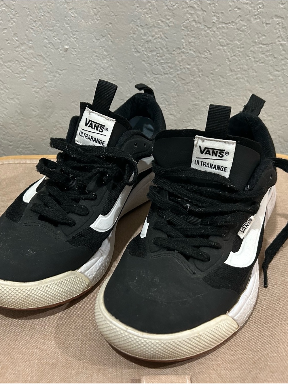 Vans Kids Black and White Ultrarange Skate Sneakers